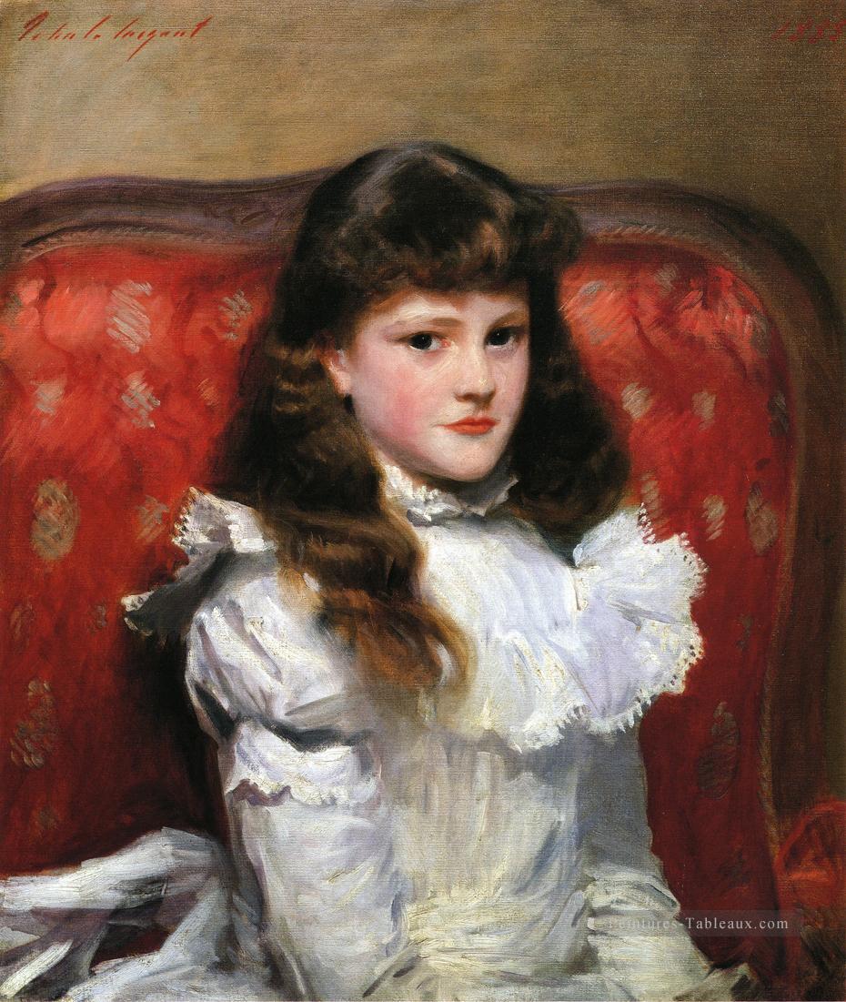 Portrait de Miss Cara Burch John Singer Sargent Peintures à l'huile